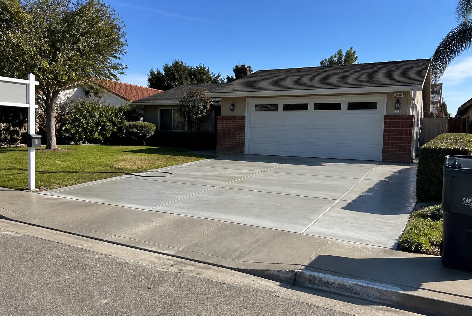 Restored concrete driveway in Manhattan Beach